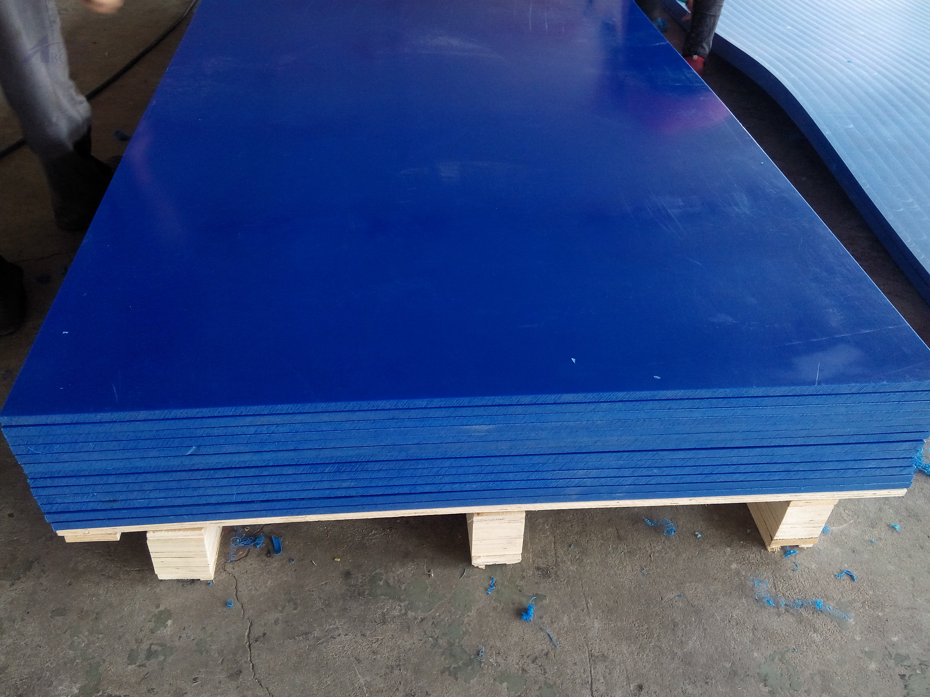 1000 x 2000 mm blaues UHMWPE-Blatt für Rohr