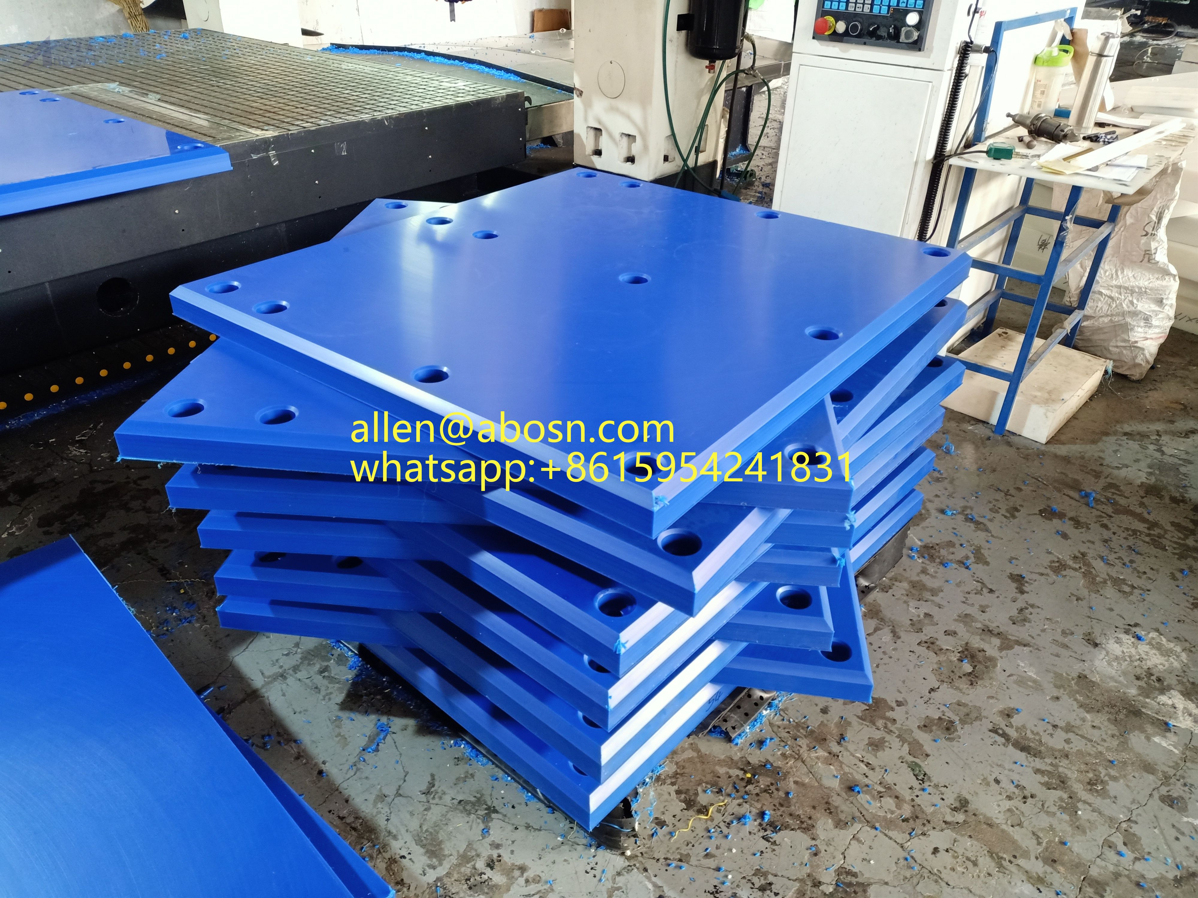 1000 x 2000 mm weißes UHMWPE-Blatt für Marine Fender Pad