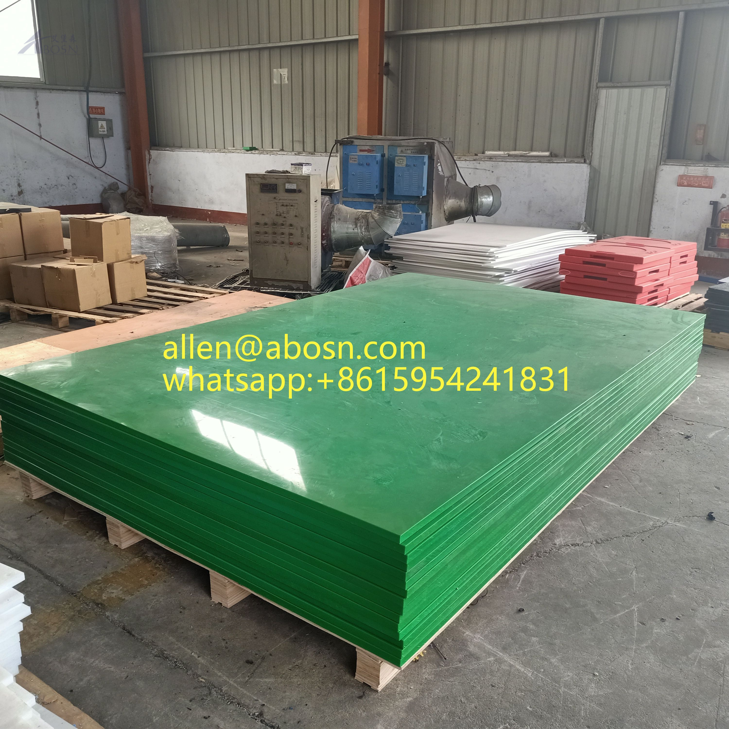 1000 x 2000 mm grünes UHMWPE-Blatt für explosionsgeschützte Decke