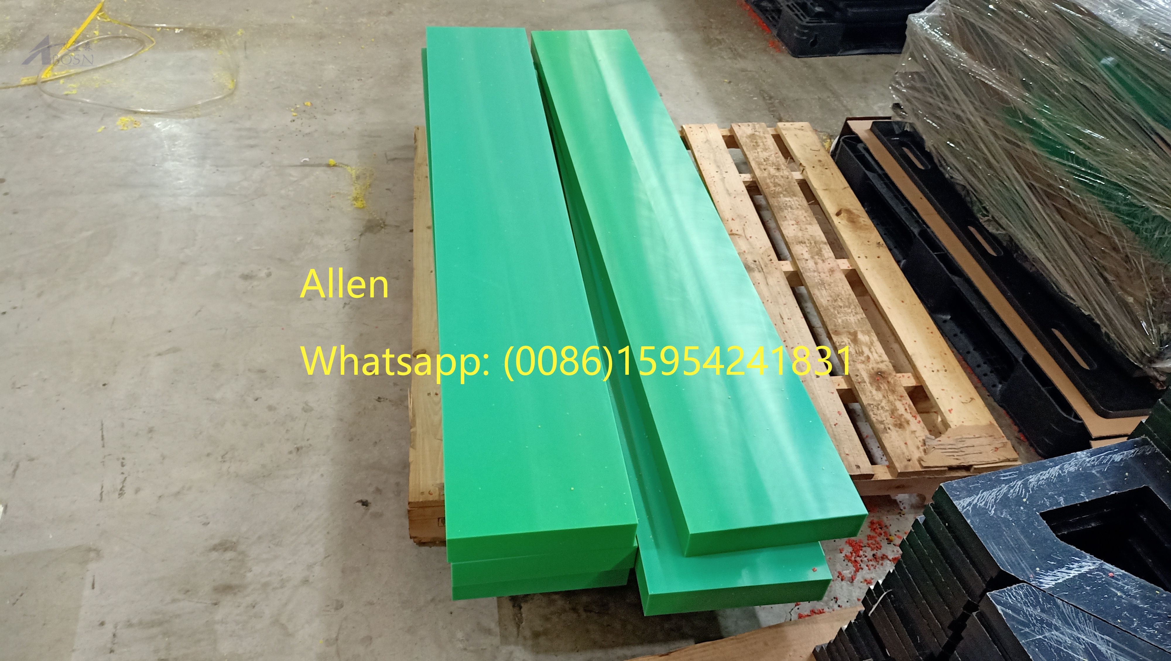 Grünes UHMWPE-Blatt für UHMWPE-Liner 3050 x 1220 mm 