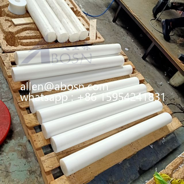 Benutzerdefinierte Industrietypen Massive Polyamid-Uhmwpe-Stab Mechanische Vorrichtungen Isolierende Extrusionsstange Weißer HDPE-Stab